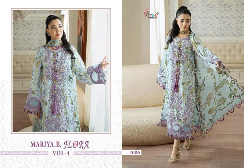 Shree Maria B Flora Vol 4 Cotton Printed Salwar Kameez Collection