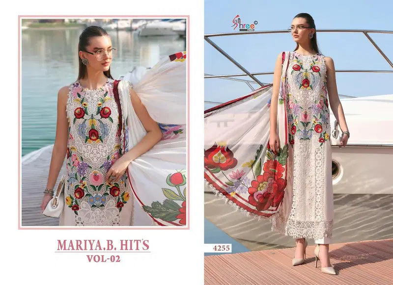Shree Maria B Hits Vol 2 Cotton Dupatta Cotton Self Embroidered Salwar Kameez