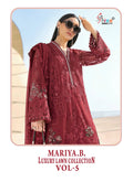 Shree Maria B Luxury Lawn Collection Vol 5 Cotton Dupatta Cotton Salwar Kameez