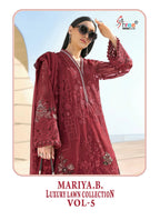 Shree Maria B Luxury Lawn Collection Vol 5 Cotton Dupatta Cotton Salwar Kameez