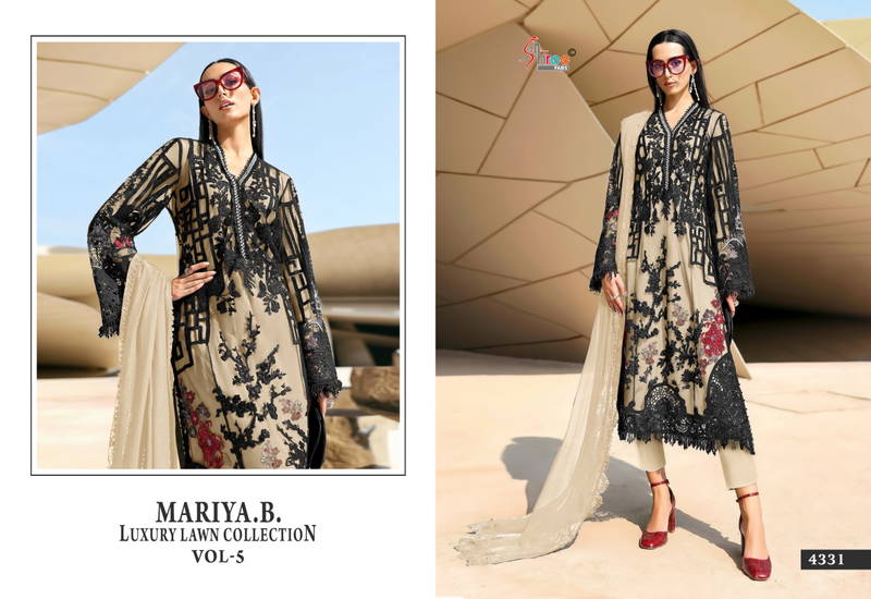 Shree Maria B Luxury Lawn Collection Vol 5 Cotton Dupatta Cotton Salwar Kameez
