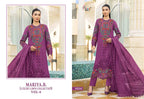 Shree Mariya B Luxury Lawn Collection Vol 6 Chiffon Dupatta Cotton Embroidered Salwar Kameez