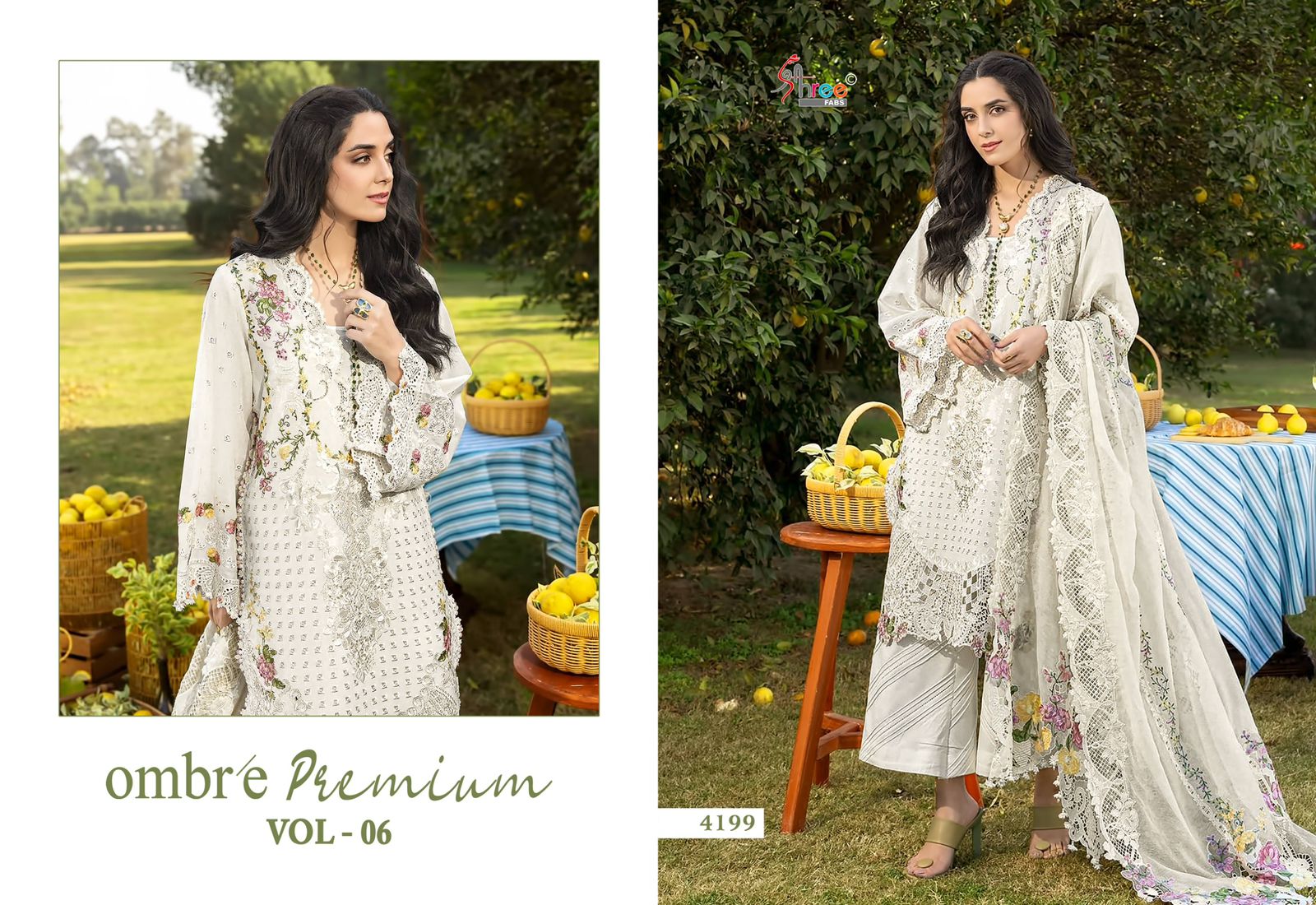Shree Ombre 4195 To 4200 Cotton Dupatta Cotton Pakistani Suit