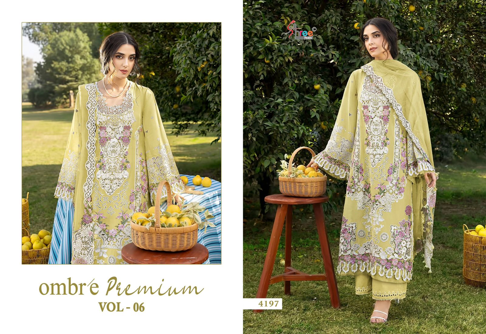 Shree Ombre 4195 To 4200 Cotton Dupatta Cotton Pakistani Suit