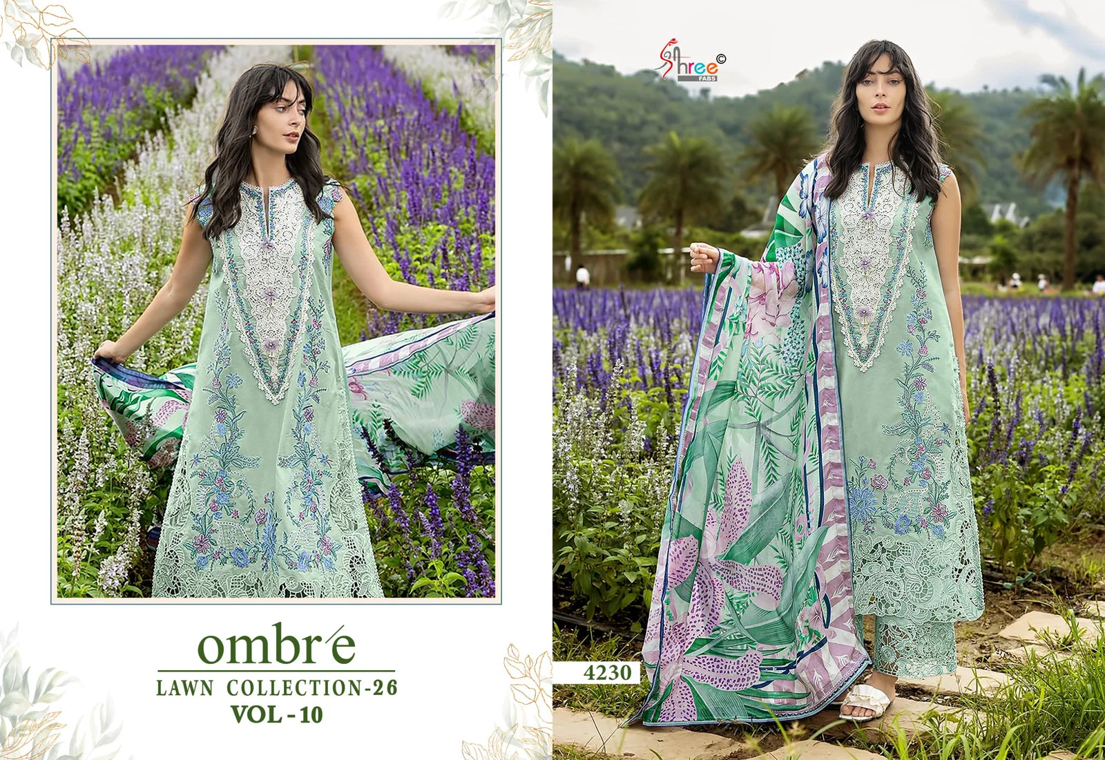 Shree Ombre Lawn Collection 26 Vol 10