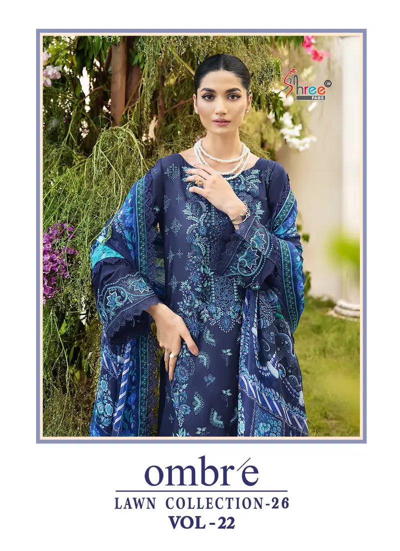 Shree Ombre Lawn Collection 26 Vol 22 Cotton Dupatta Cotton Salwar Kameez
