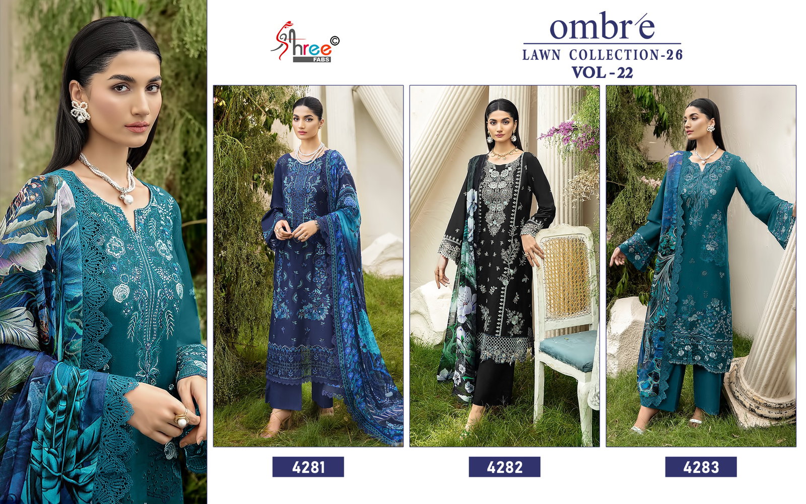 Shree Ombre Lawn Collection 26 Vol 2