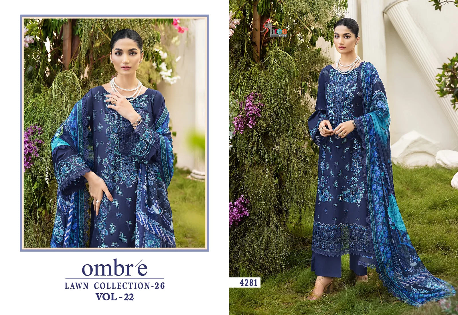 Shree Ombre Lawn Collection 26 Vol 22 Cotton Dupatta Cotton Salwar Kameez