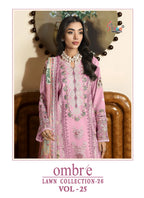 Shree Ombre Lawn Collection 26 Vol 25 Cotton Dupatta Cotton Salwar Kameez