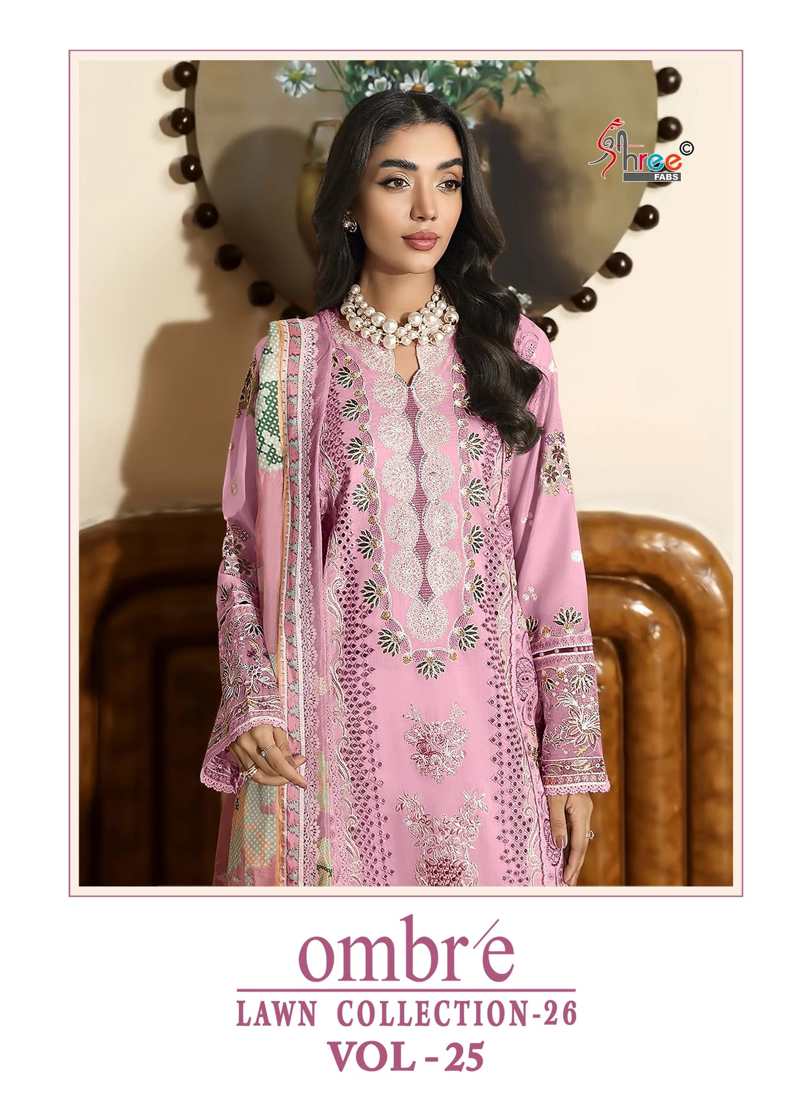 Shree Ombre Lawn Collection 26 Vol 25 Cotton Dupatta Cotton Salwar Kameez