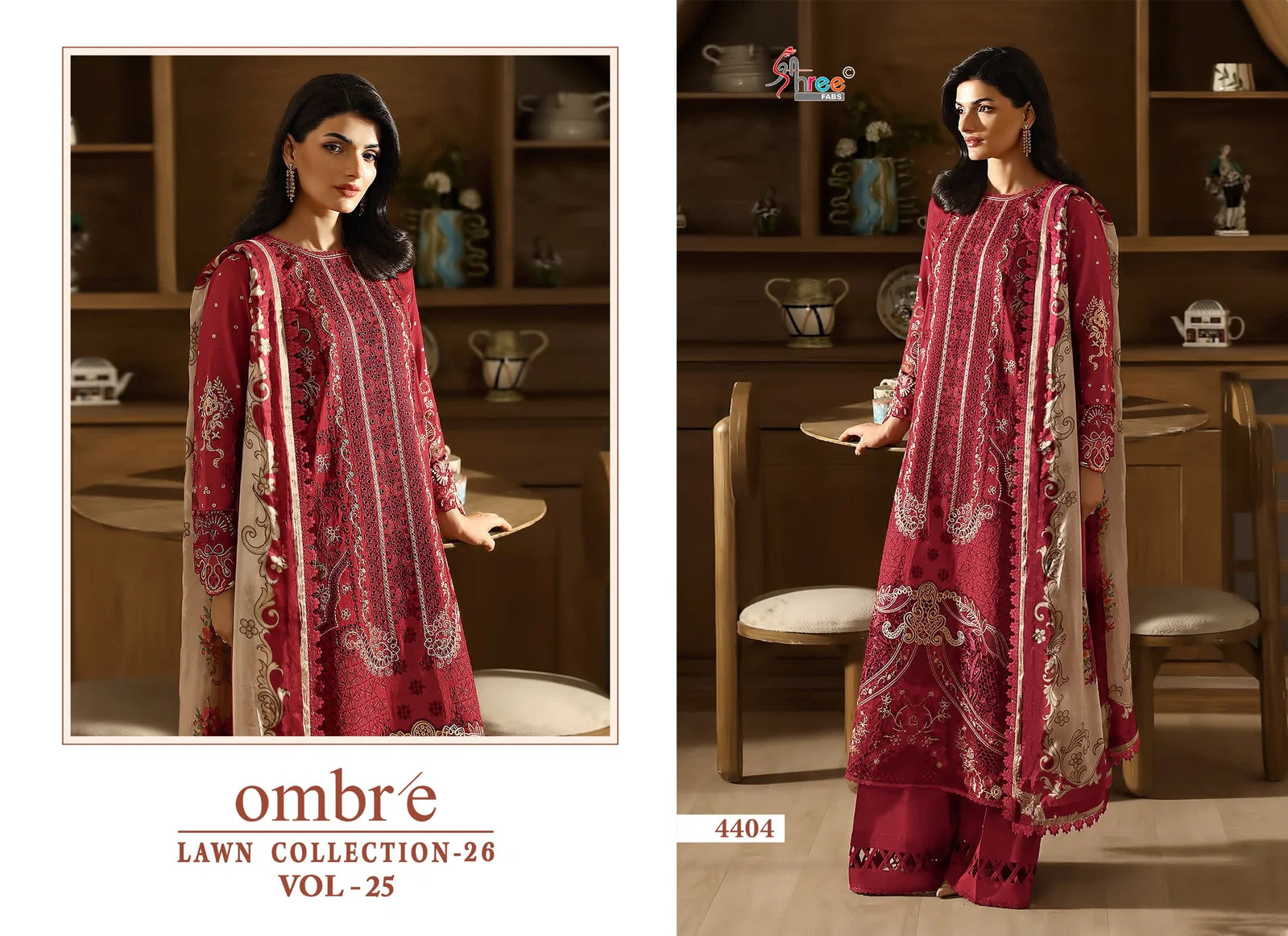Shree Ombre Lawn Collection 26 Vol 25 Cotton Dupatta Cotton Salwar Kameez