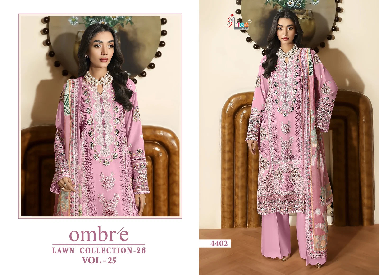 Shree Ombre Lawn Collection 26 Vol 25 Cotton Dupatta Cotton Salwar Kameez