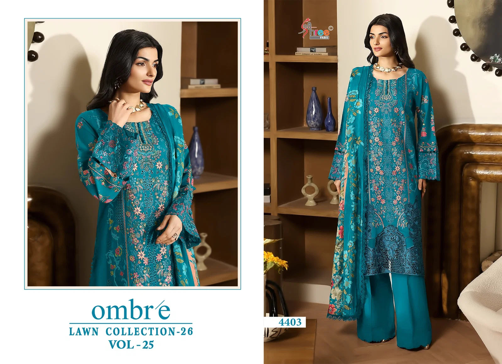 Shree Ombre Lawn Collection 26 Vol 25 Cotton Dupatta Cotton Salwar Kameez