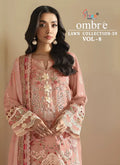 Shree Ombre Lawn Collection 26 Vol 8 Cotton Dupatta Cotton Embroidered Salwar Kameez