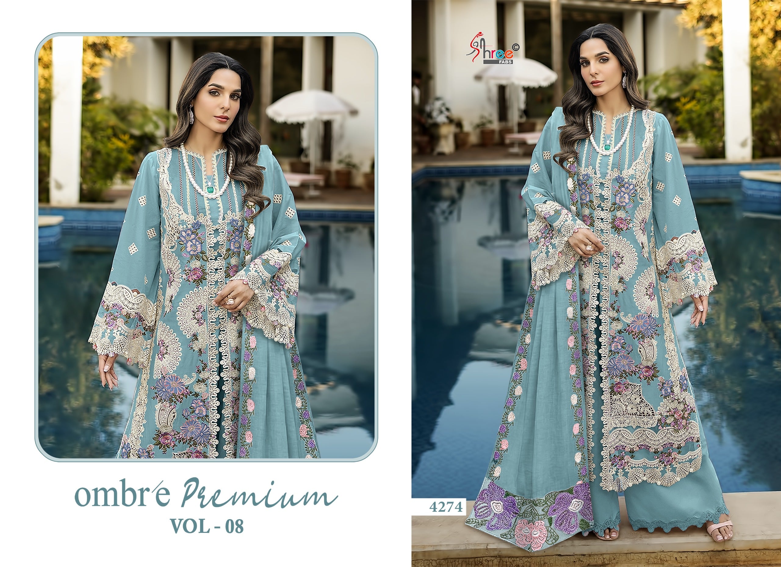 Shree Ombre Premium Vol 8 Cotton Dupatta Cotton Pakistani Salwar Kameez