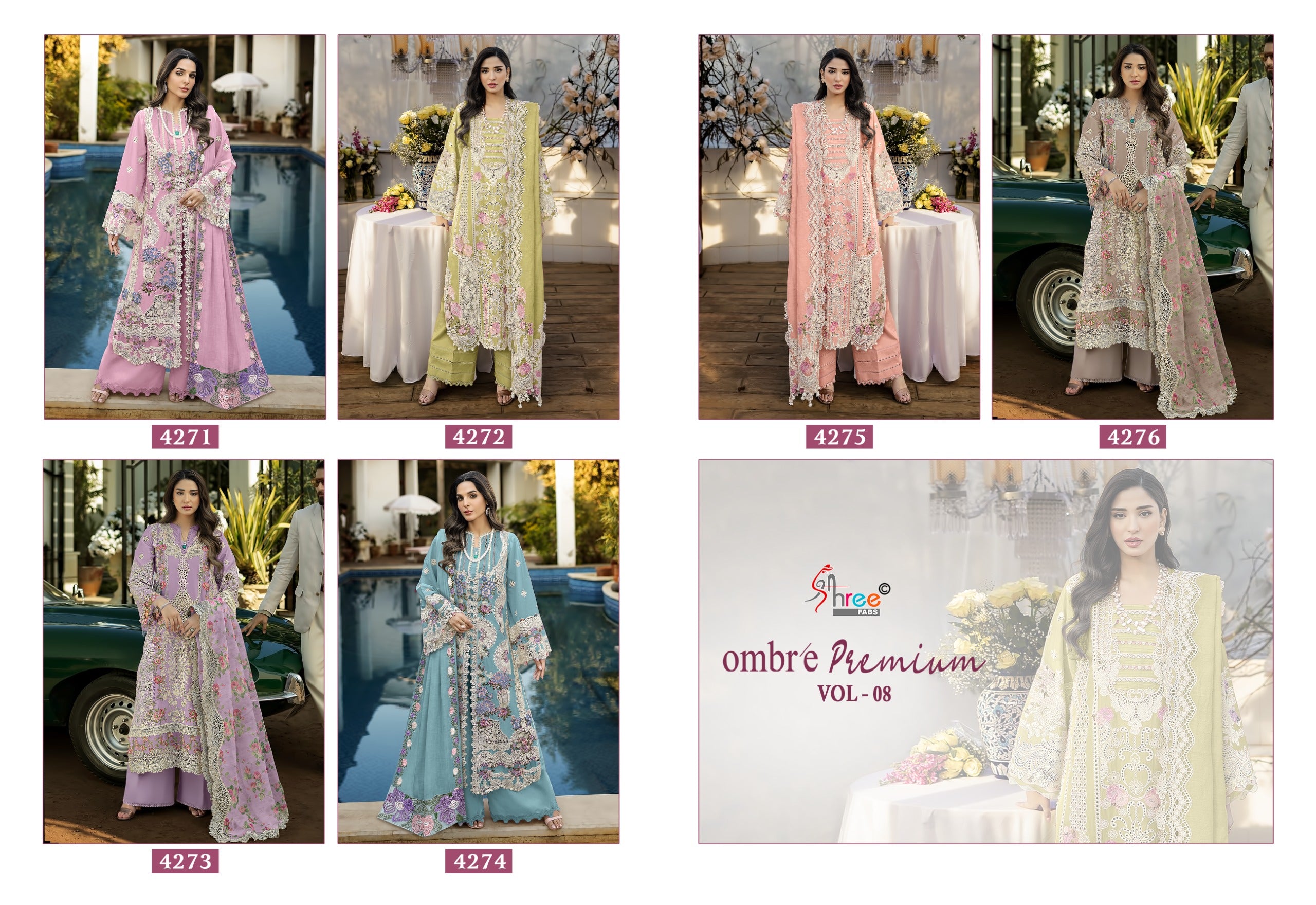 Shree Ombre Premium Vol 8 Kota Doriya Dupatta Cotton Pakistani Salwar Kameez
