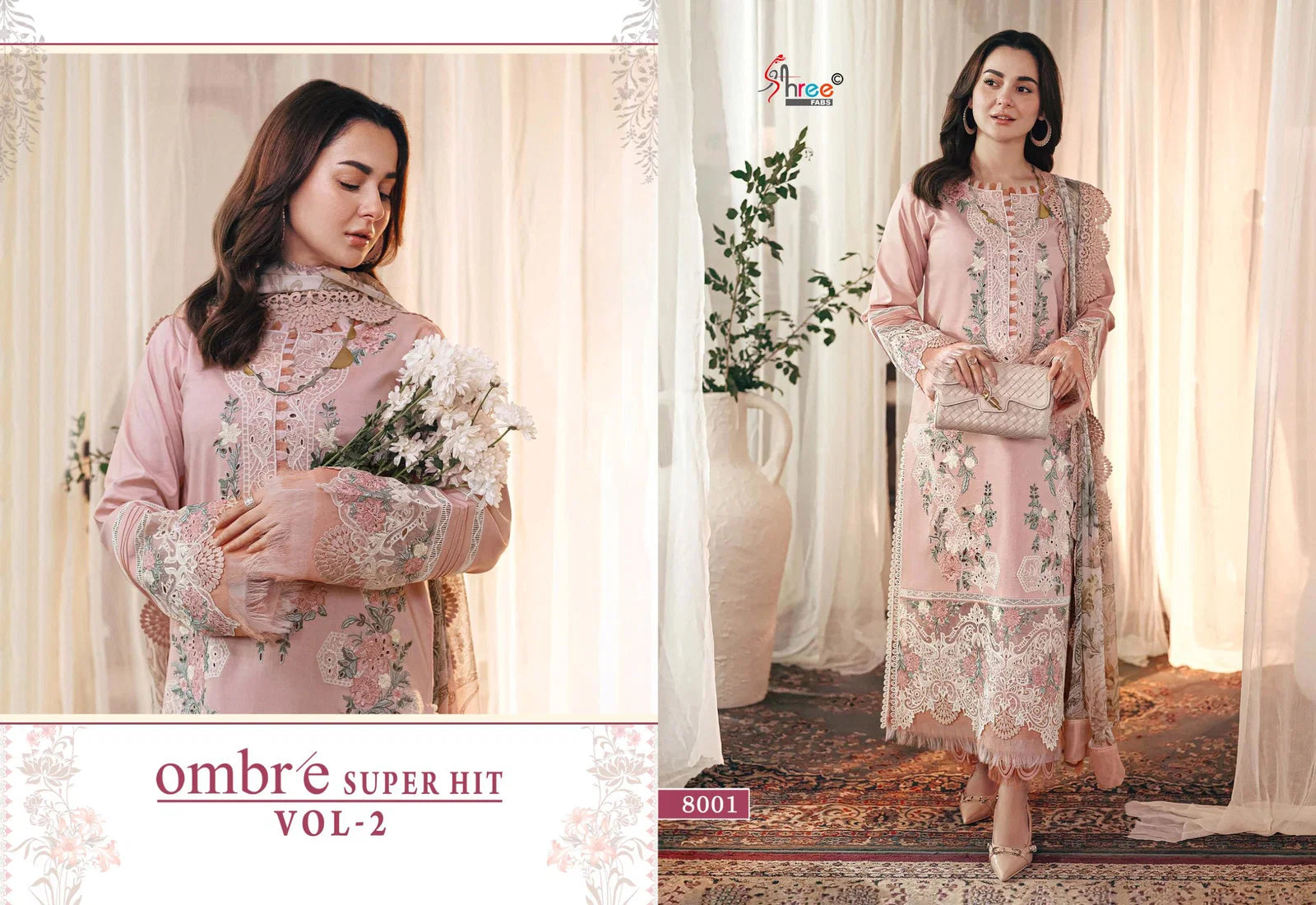 Shree Ombre Super Hit Vol 2 Chiffon Duaptta Cotton Embroidered Salwar Kameez