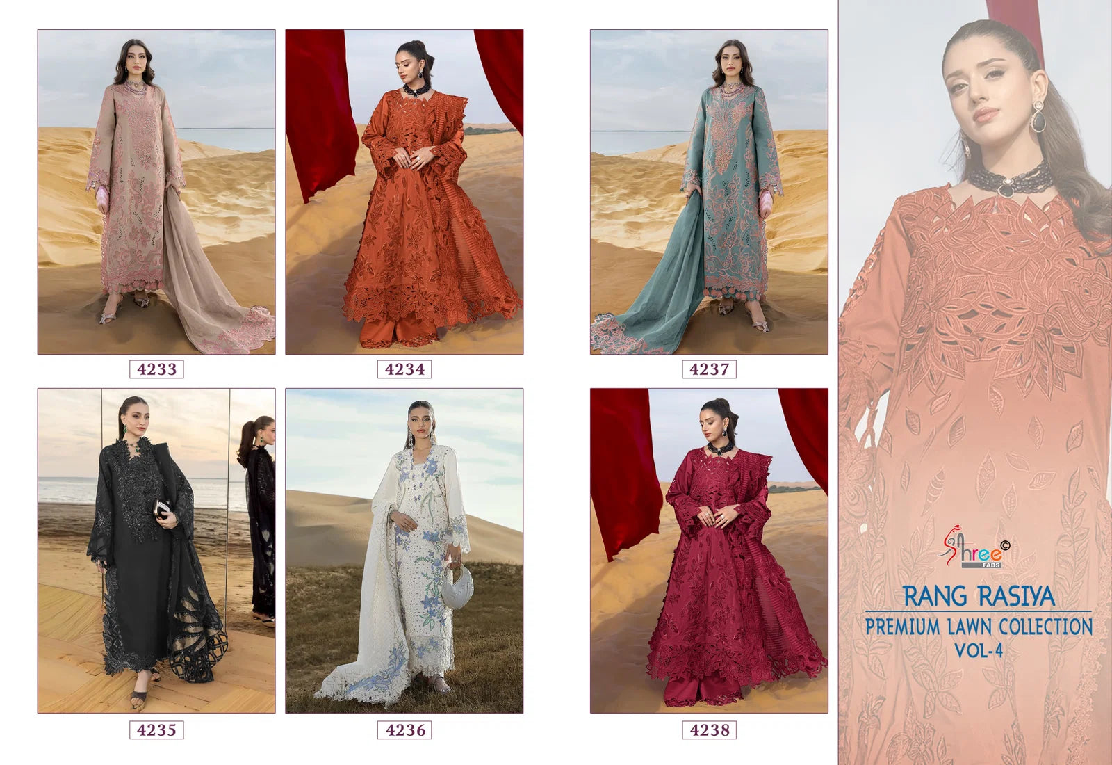 Shree Rang Rasiya Premium Lawn Vol 4