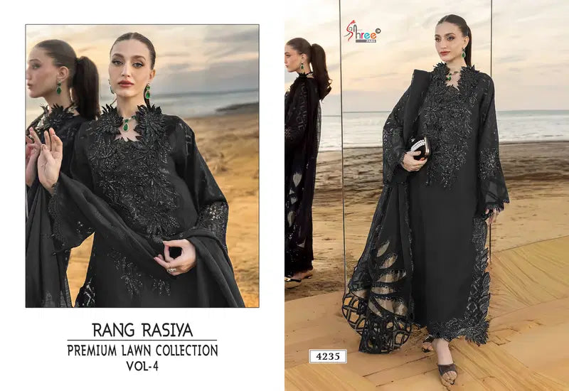 Shree Rang Rasiya Premium Lawn Vol 4 Kota Doriya Dupatta Cotton Embroidered Salwar Suit