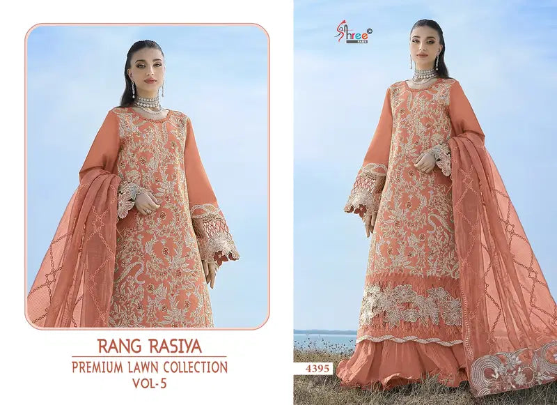 Shree Rang Rasiya Premium Lawn Vol 5 Kota Doriya Dupatta Cotton Embroidered Salwar Suit