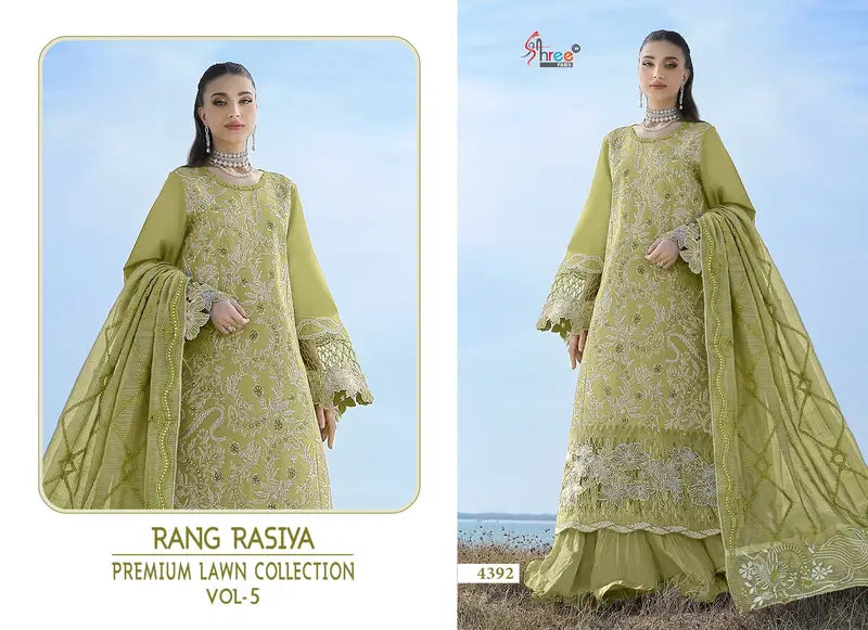 Shree Rang Rasiya Premium Lawn Vol 5 Kota Doriya Dupatta Cotton Embroidered Salwar Suit