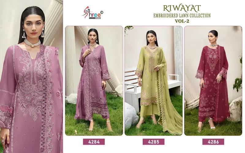 Shree Riwayat Embroidered Lawn Collection Vol 2
