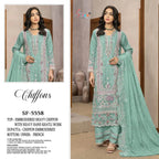 Shree Sf 5558 A To D Chiffon Embroidered Salwar Kameez Collection