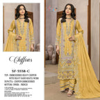Shree Sf 5558 A To D Chiffon Embroidered Salwar Kameez Collection
