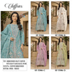 Shree Sf 5586 A To D Chiffon Embroidered Salwar Kameez Collection