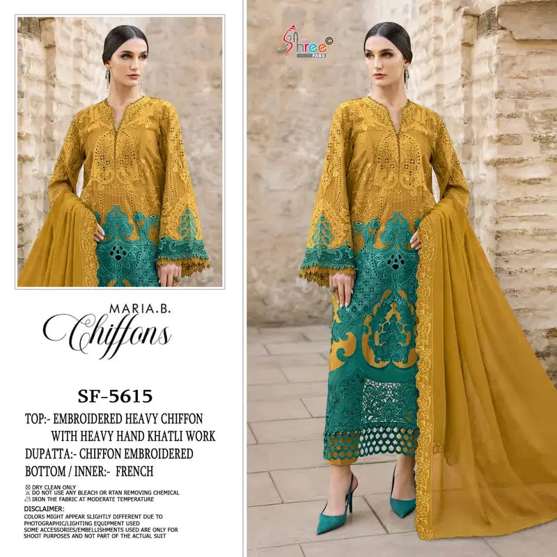Shree Sf 5615 A To D Chiffon Embroidered Salwar Kameez