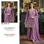Shree Sr 2373 Readymade Moss Chiffon Embroidered Salwar Kameez