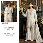 Shree Sr 2373 Readymade Moss Chiffon Embroidered Salwar Kameez