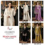 Shree Sr 2373 Readymade Moss Chiffon Embroidered Salwar Kameez