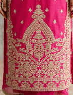 Silky Pink Hit Chinon Embroidered Salwar Kameez