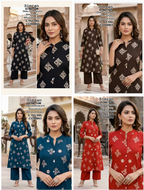 Simran D No 101 To 10 Dhabu Cotton Printed Kurti With Bottom