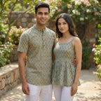 Summer Tops And Shirt Kurta Cotton Printed Mens Shirt And Ladies Top Collection