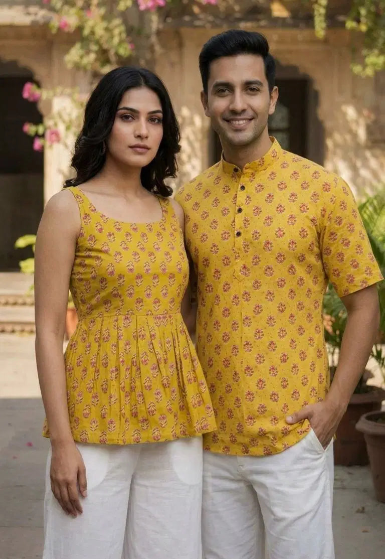 Summer Tops And Shirt Kurta Cotton Printed Mens Shirt And Ladies Top Collection