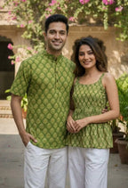 Summer Tops And Shirt Kurta Cotton Printed Mens Shirt And Ladies Top Collection
