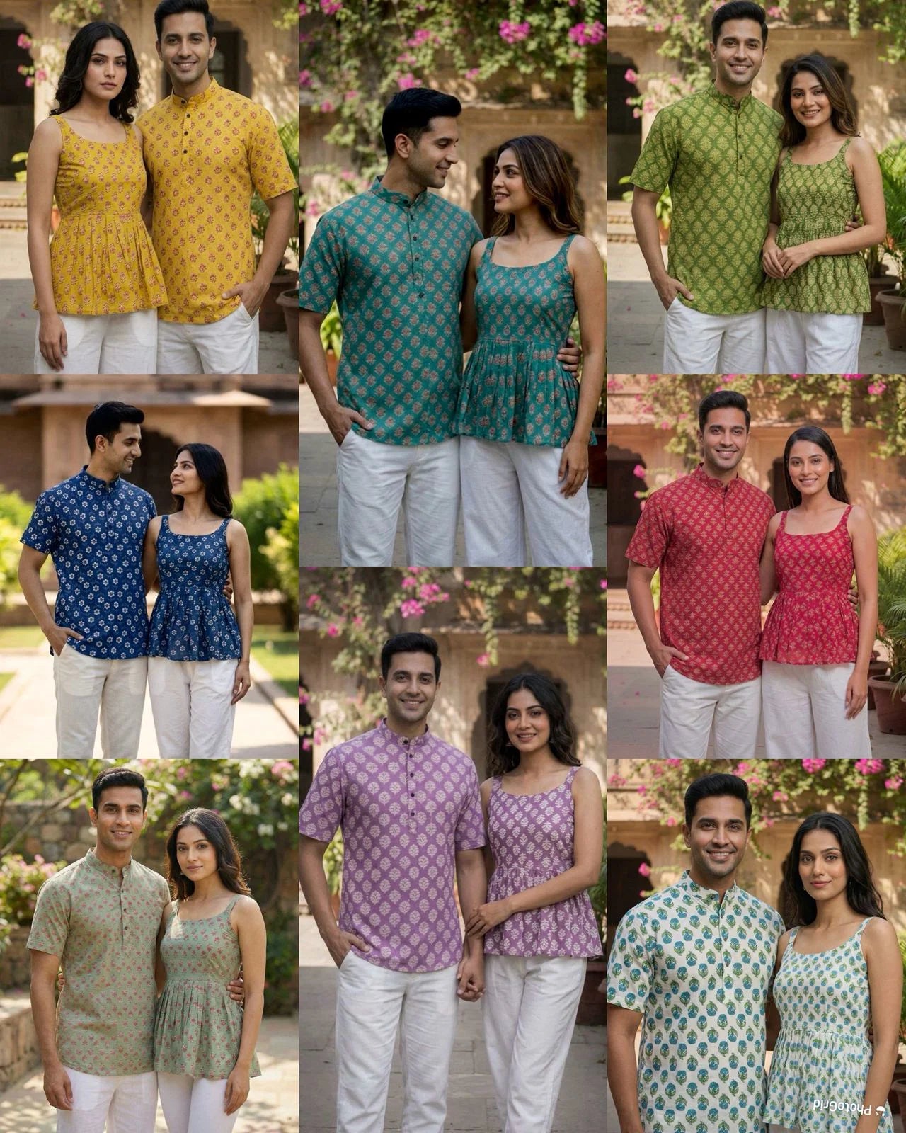 Summer Tops And Shirt Kurta Cotton Printed Mens Shirt And Ladies Top Collection