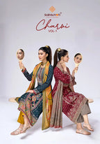 Suryajyoti Charvi Vol 1 Jaam Satin Printed Dress Material Collection