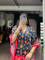 Taraa L 3001 Pure Gaji Silk Digital Printed Kaftan Collection