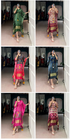 Taraa L 3001 Pure Gaji Silk Digital Printed Kaftan Collection