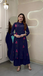 The Stylo Rayon With Embroidered Kurti With Bottom Collection