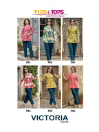 Tips And Tops Victoria Vol 5 Cotton Printed Fancy Short Top Collection
