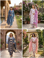 Tlc Vol 20 Cambric Cotton With Jaipuri Print Kurti With Bottom Dupatta