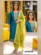 Mayra Velvet Vol 1 Fandy Satin Kurti Set Collection
