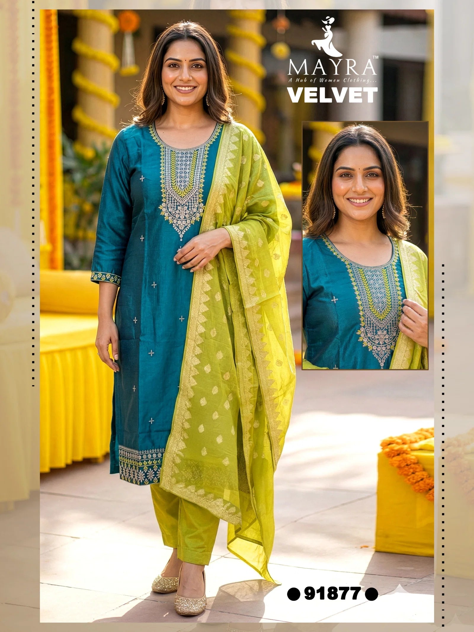 Mayra Velvet Vol 1 Fandy Satin Kurti Set Collection