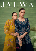 Vamika Jalwa Roman Silk Embroidered Indo Western Collection