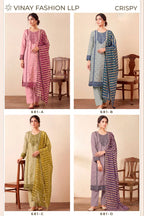 Vinay Kuleesh Cripsy Kanjivaram Silk Jacquard Worked Salwar Kameez