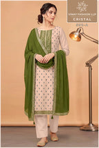 Vinay Kuleesh Cristal Kanjivaram Silk With Jacquard Worked Salwar Kameez